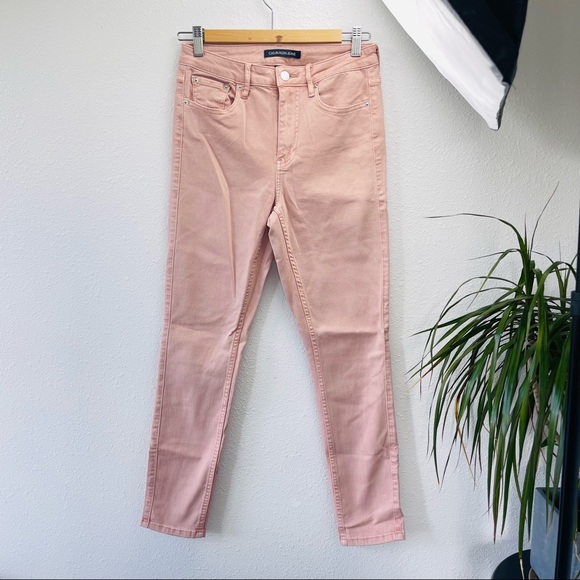Calvin Klein pink Jeans high rise summer stylish boho cute gentle street wear - Picture 3 of 8